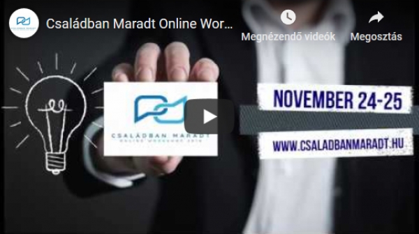 A Családban Maradt online workshop-ot népszerűsítő videók